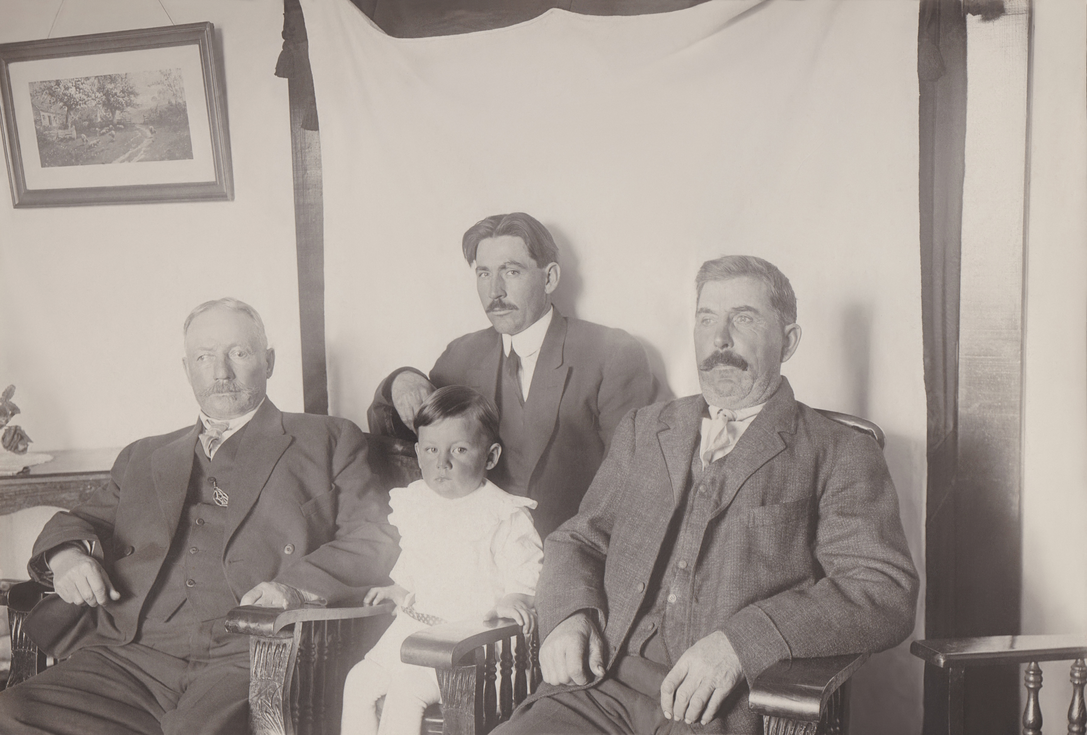 Photograph of Peter Campbell, Peter Davis, Joseph Davis, and Charlie Davis.