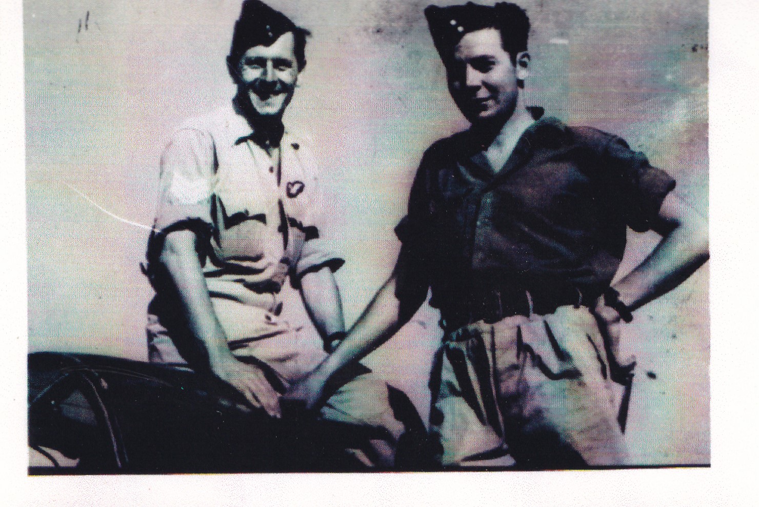 Two Royal Canadian Air Force airmen in warm-weather uniform, photographed in Egypt.