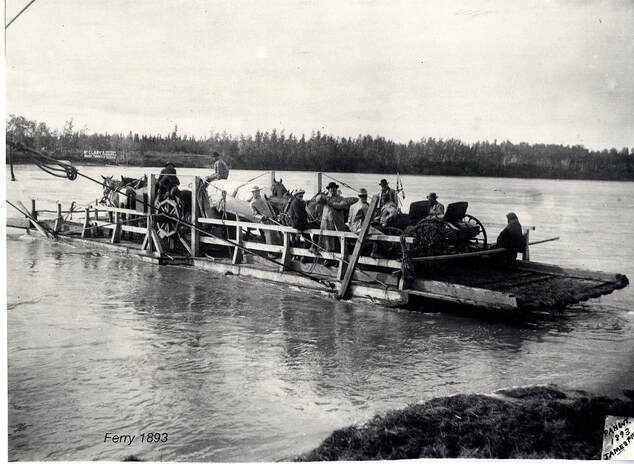 Ferry Across the North Saskatchewan circa 1893